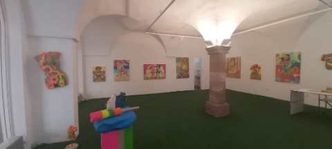 Innenansicht des Kunstraum Negra Monahejo