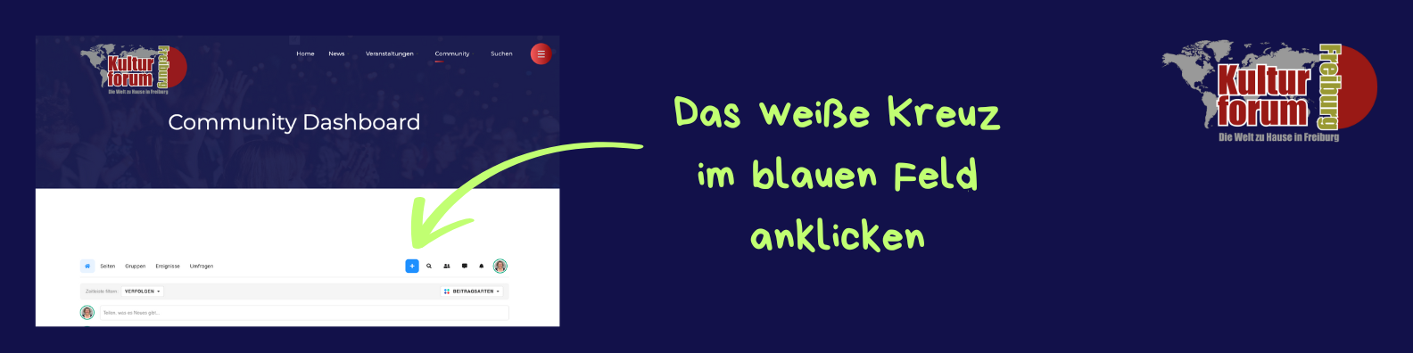 Das weiße Feld anklicken