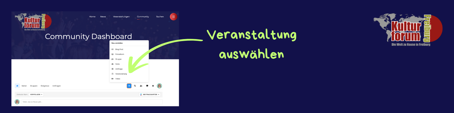 Veranstaltung auswählen