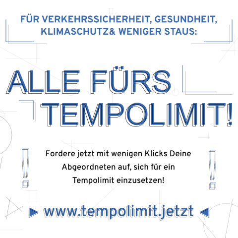 Tempolimit auf deutschen Autobahnen - für das Klima!