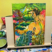 Kreativ-Workshop: Modul 16 – URBAN JUNGLE – Intuitiv mit Acryl