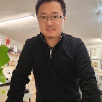 Blühender Fluss - Tusche auf Papier